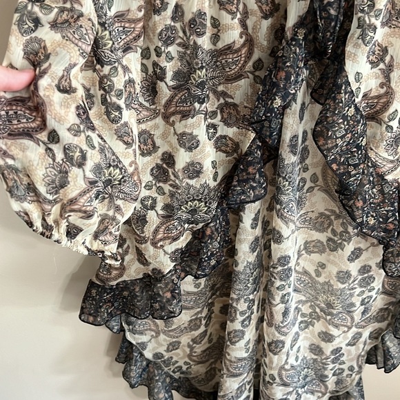 NWT Anthropologie LetMeBe Sheer Femme Maxi Button Down Long Sleeve Hi-Low Shirt - Picture 10 of 11